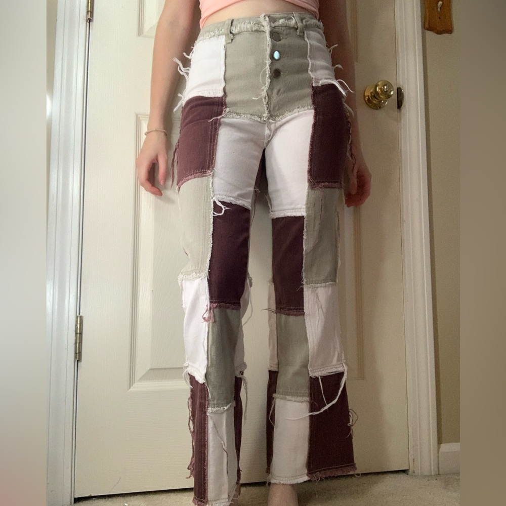 Patched jeans